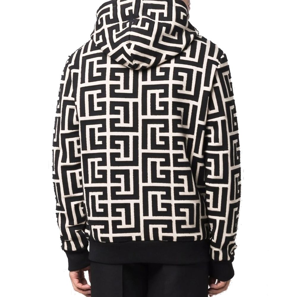 Balmain Sweatshirt mit Monogramm und Kapuze