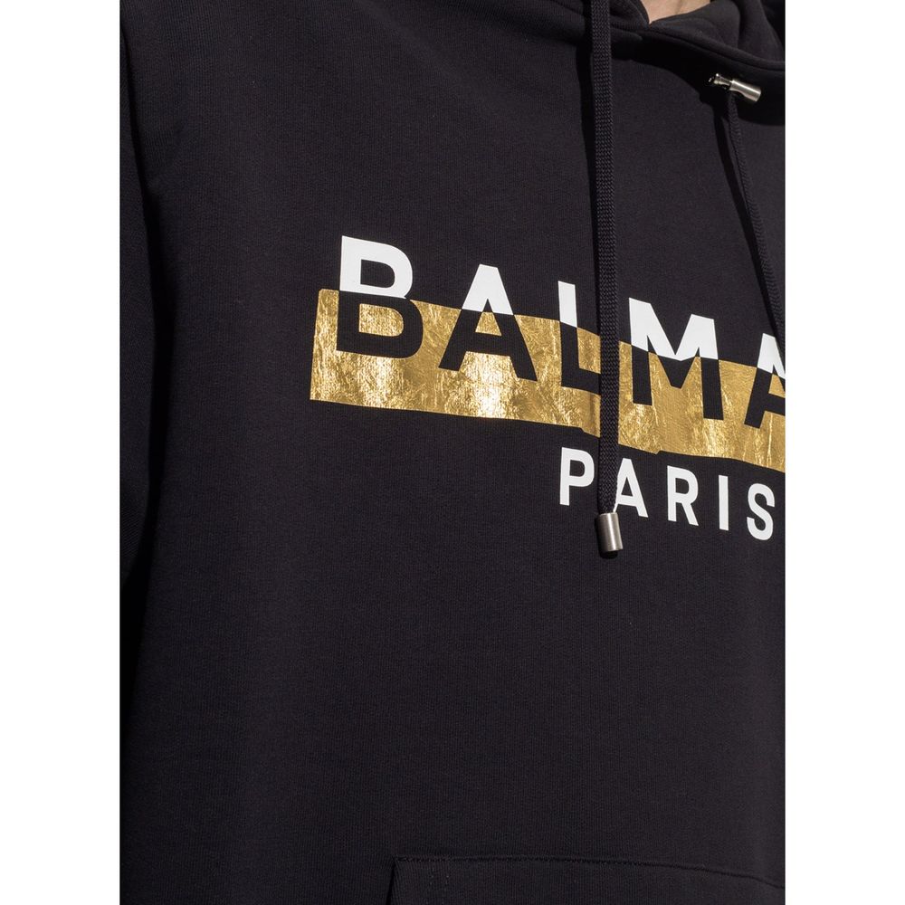 Balmain Logo-Sweatshirt mit Kapuze