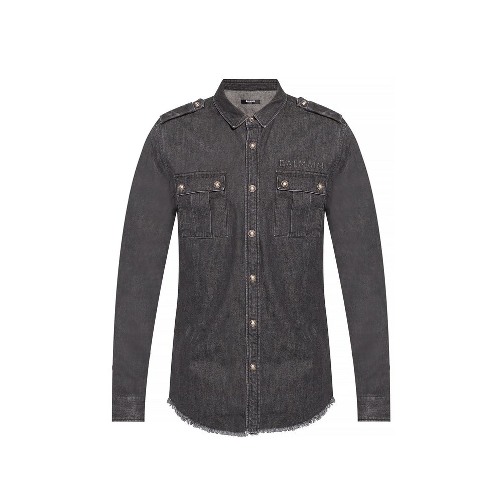 Balmain Baumwoll-Denim-Hemd
