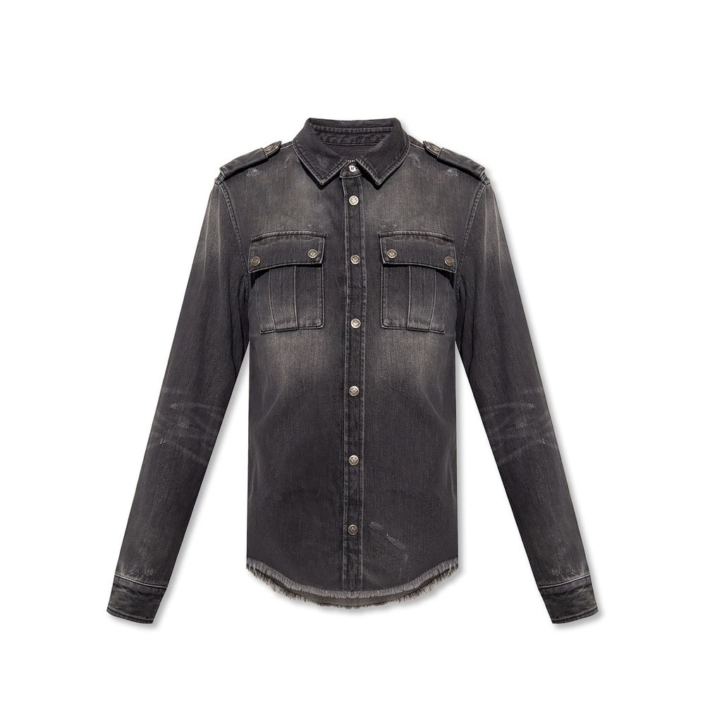 Balmain Baumwoll-Denim-Hemd