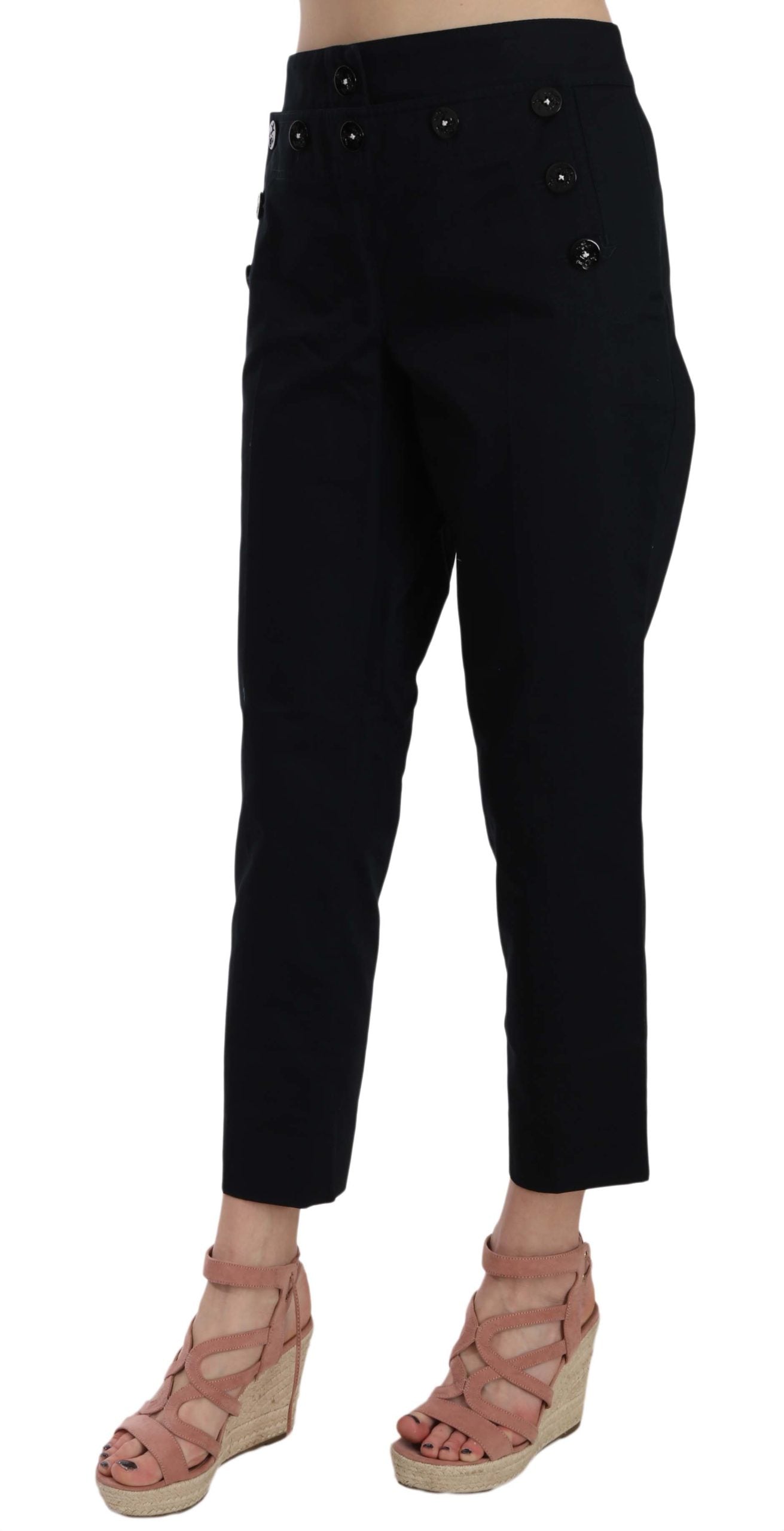 Dolce & Gabbana Chic Black Cotton Pants