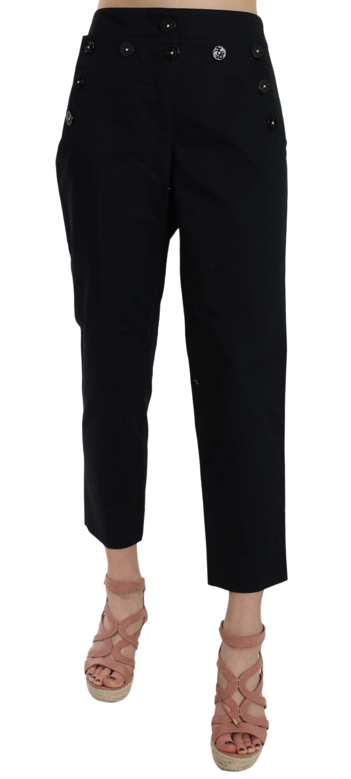 Dolce & Gabbana Chic Black Cotton Pants