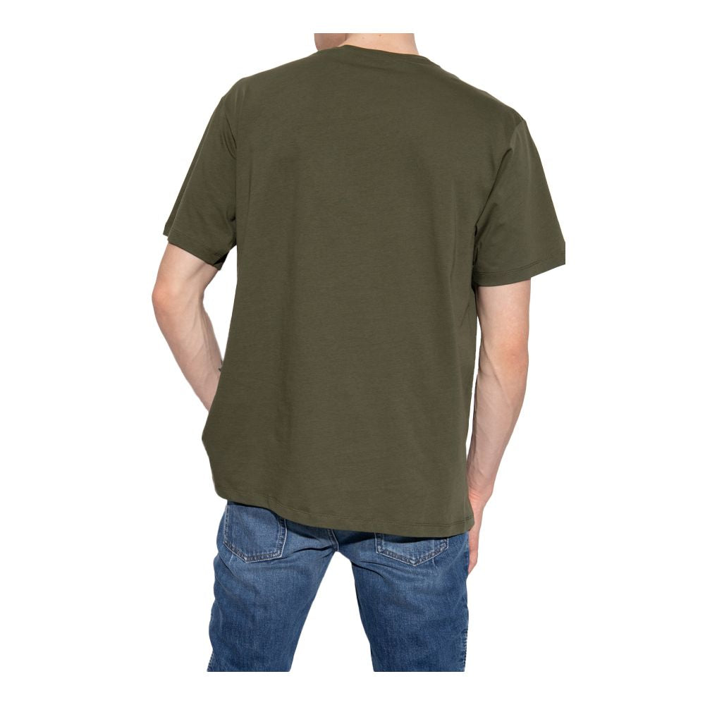 Balmain T-Shirt aus grüner Baumwolle