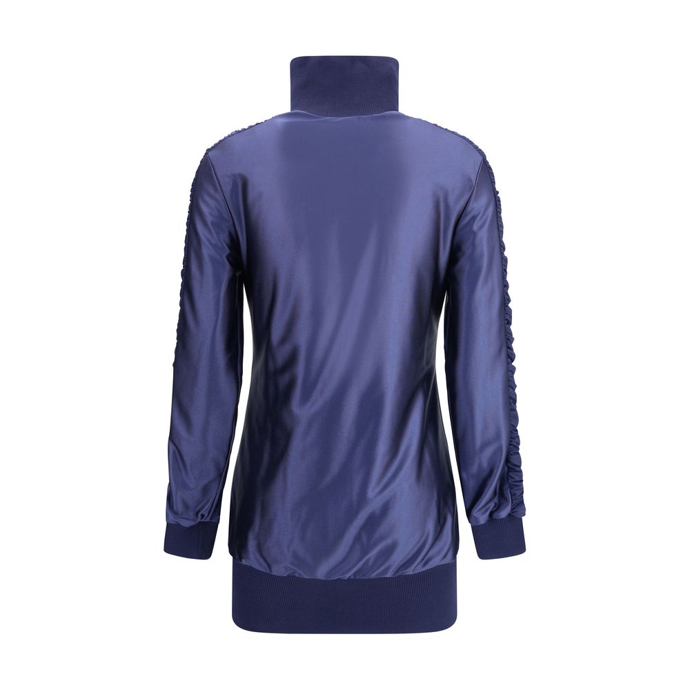 Balenciaga Glänzender, taillierter Jersey Trainingsanzug Kleid