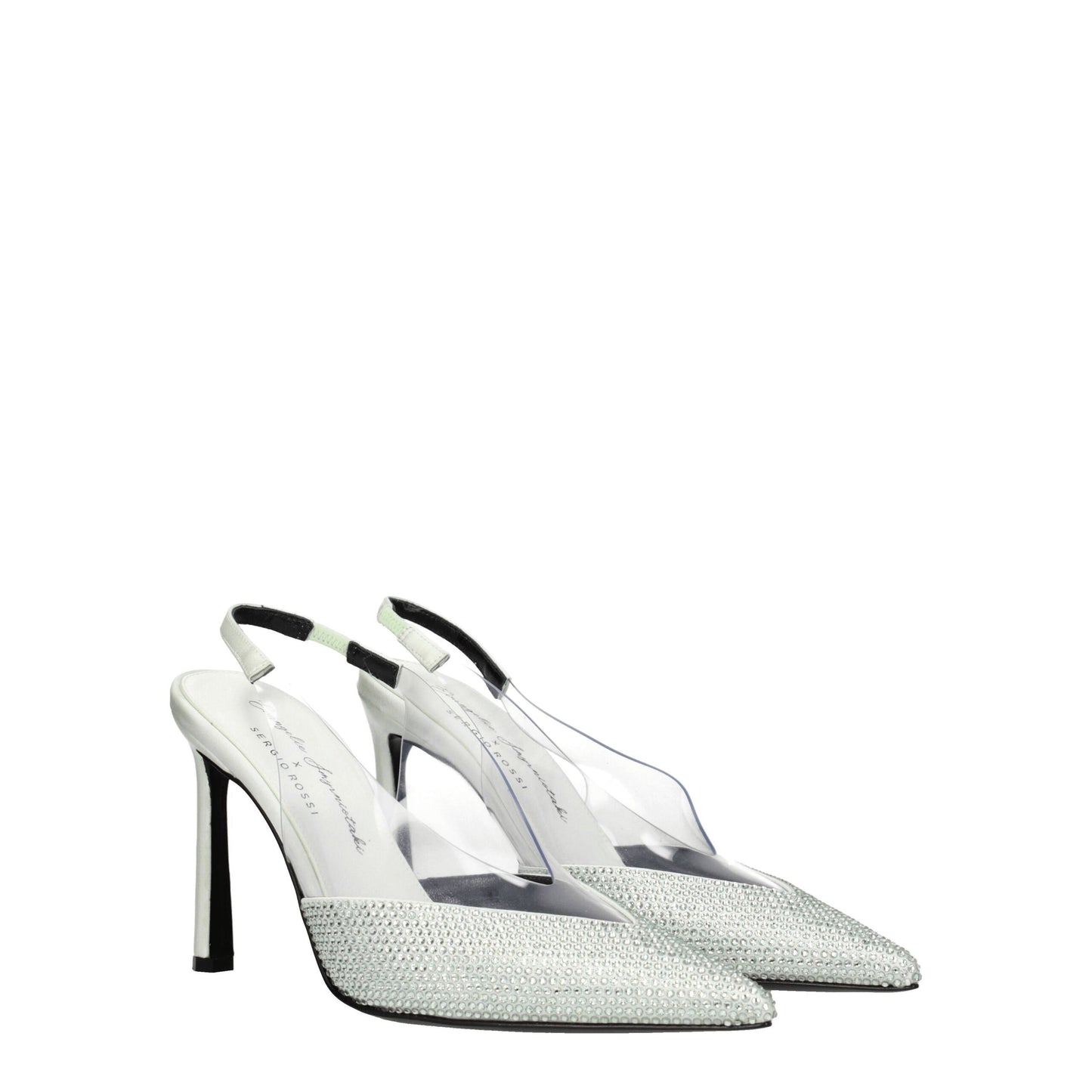 Sergio Rossi Grüne Satin High Heel Pumps