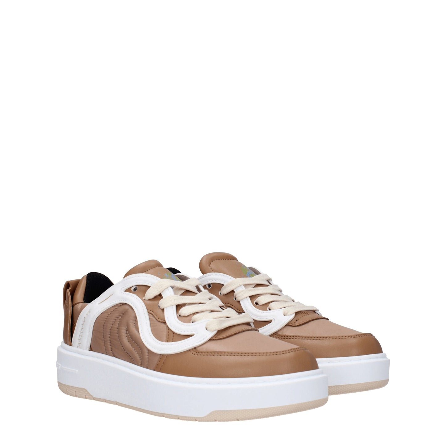 Stella McCartney Braune klobige Turnschuhe aus Stoff