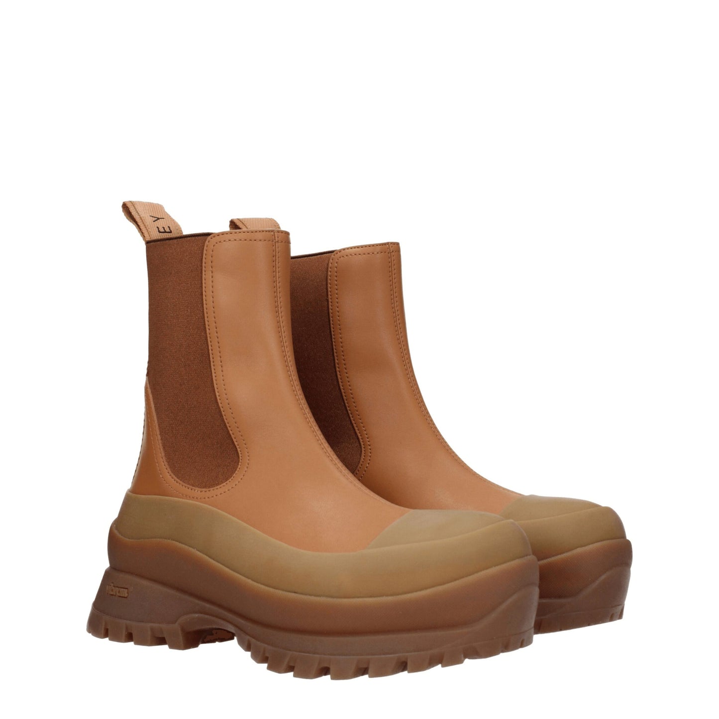 Stella McCartney Braune Lederstiefeletten