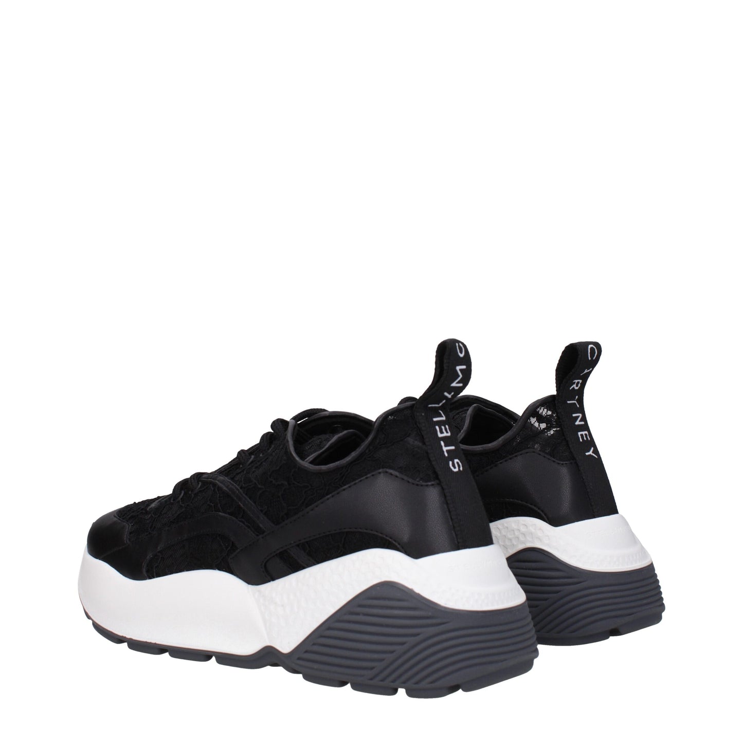 Stella McCartney Schwarzer Stoff Chunky Sneakers