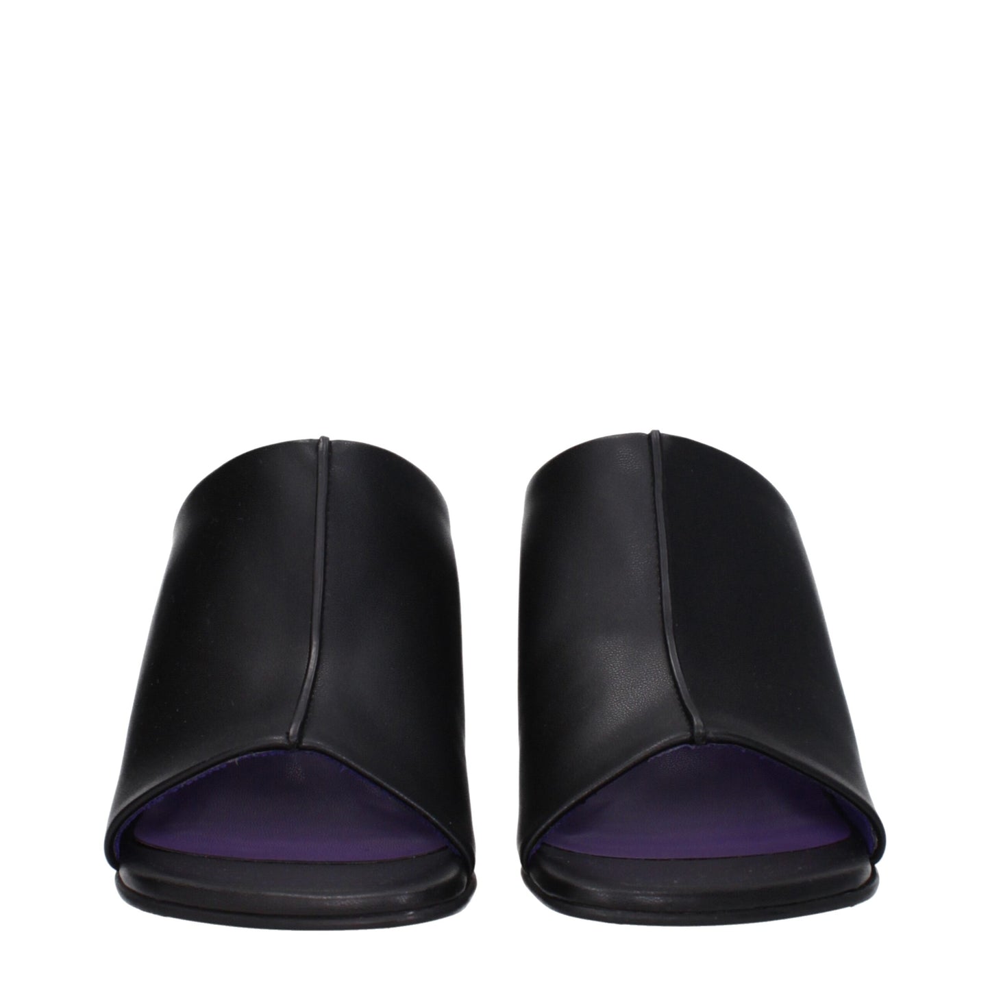 Stella McCartney Schwarze Leder Stiletto Heels Sandalen