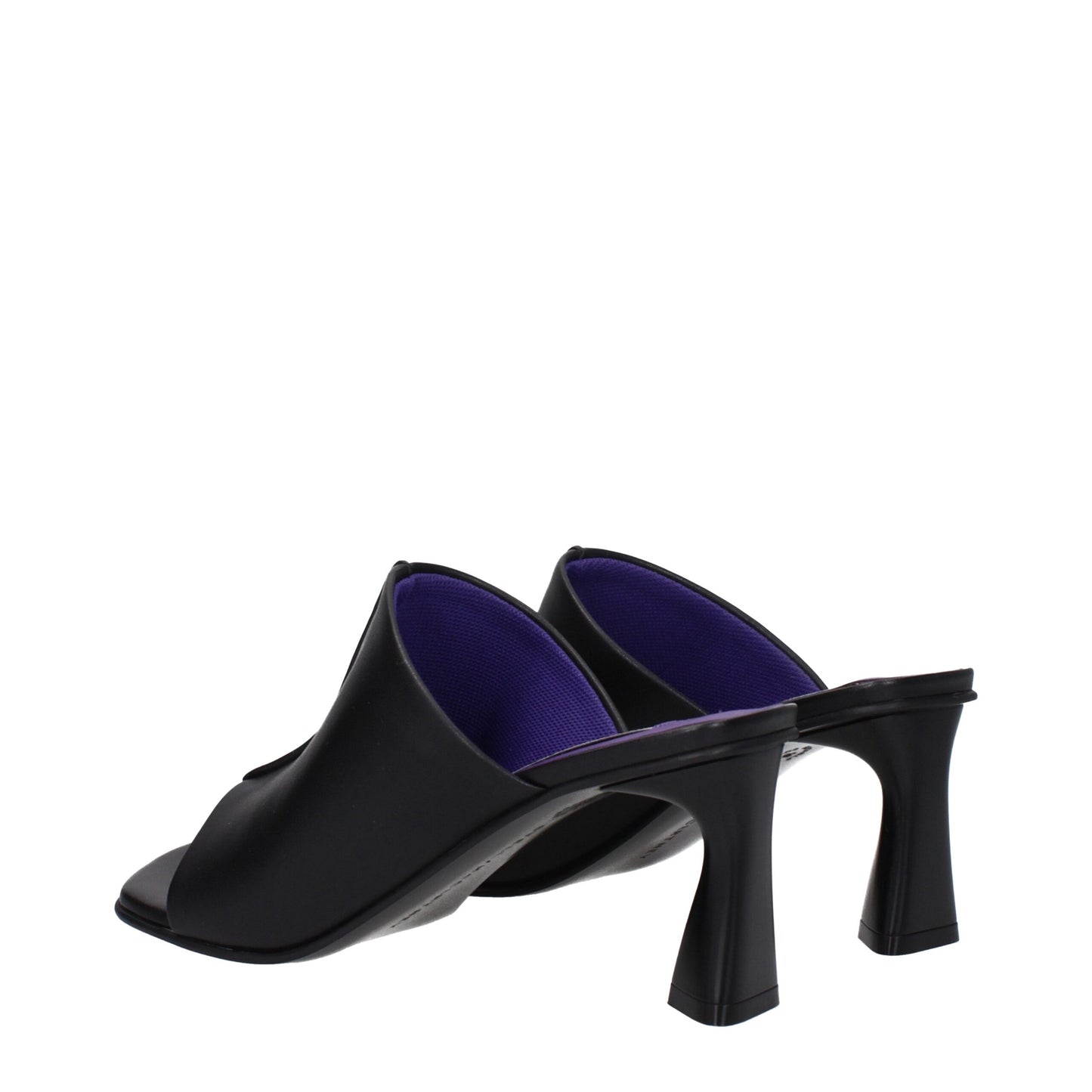 Stella McCartney Schwarze Leder Stiletto Heels Sandalen
