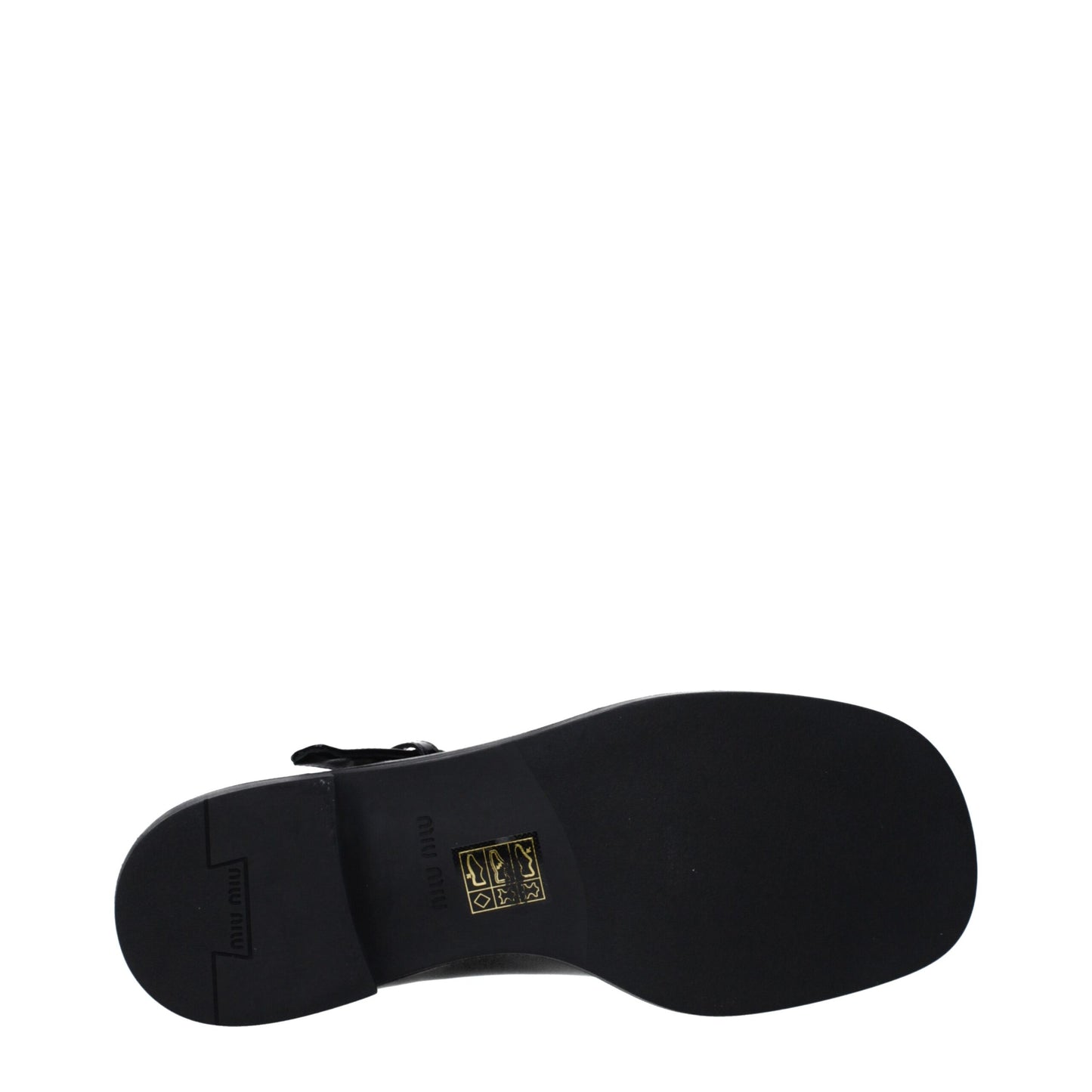 Miu Miu Schwarze Leder Slipper