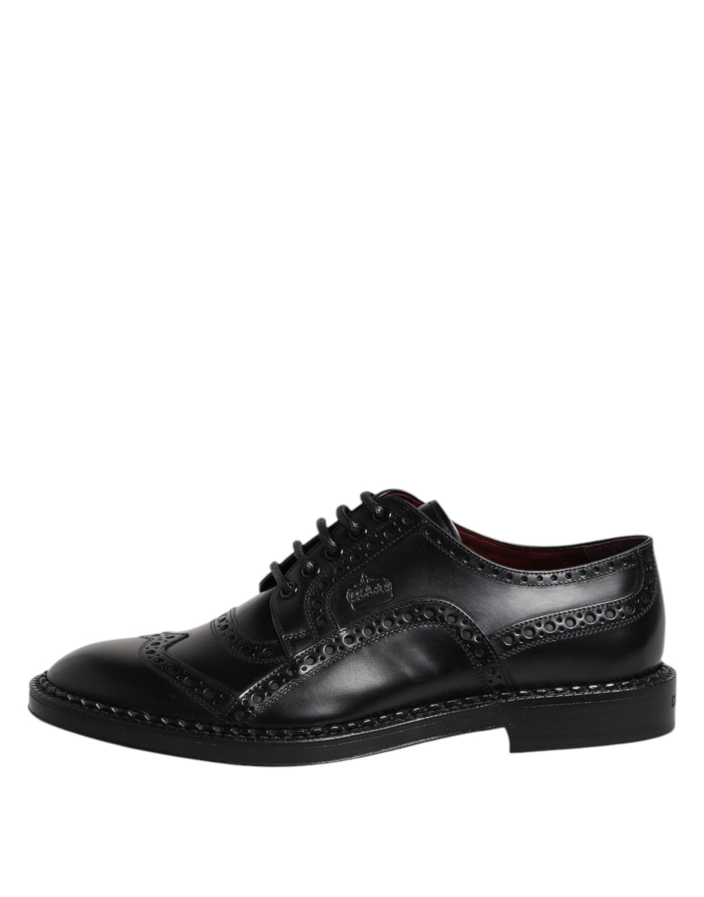 Dolce & Gabbana Schwarze Leder Schnürschuhe Männer Derby Formelle Schuhe