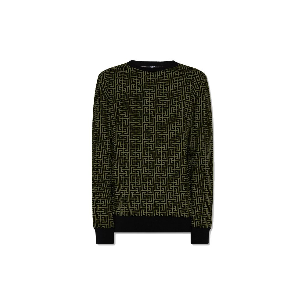 Balmain Grüner Pullover aus Wolle