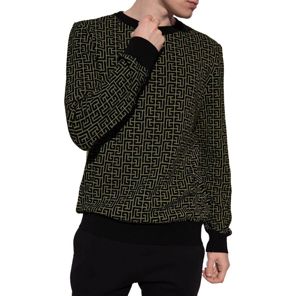 Balmain Grüner Pullover aus Wolle