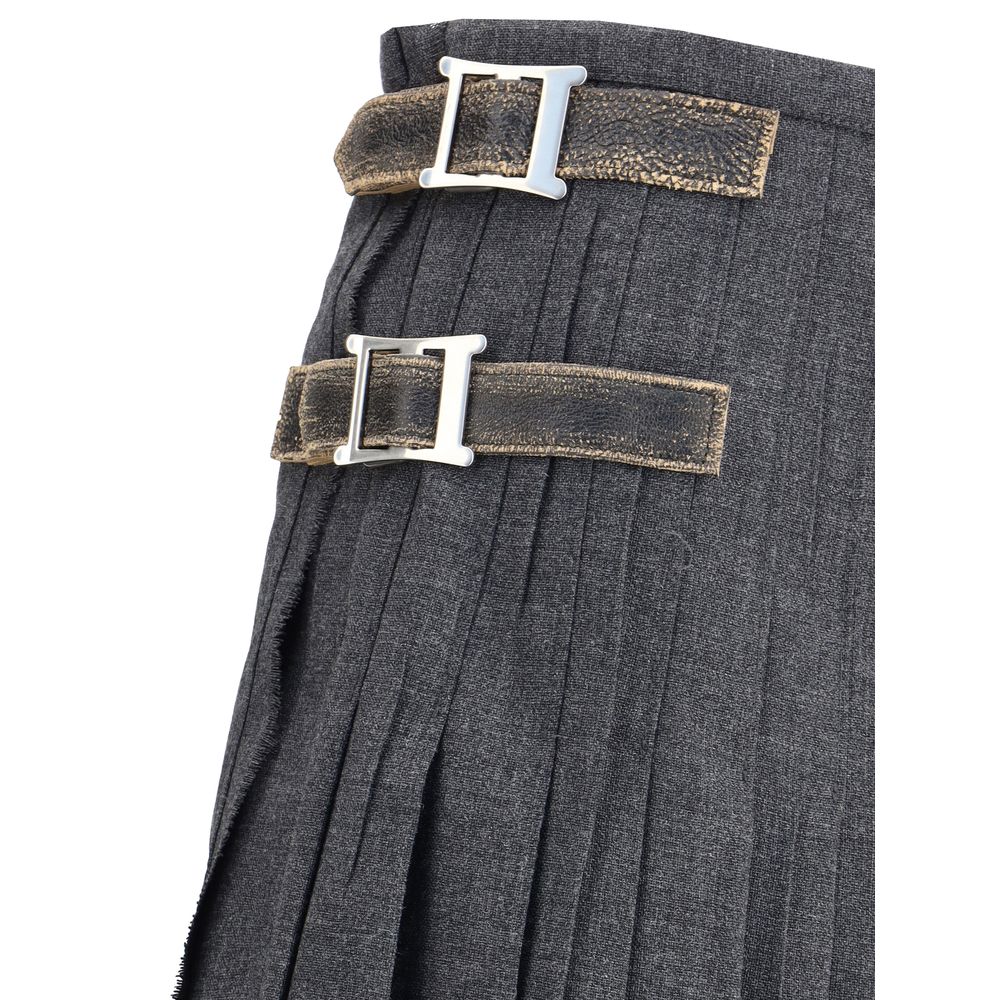 Prada Plissee-Rock aus Ziegenmohair