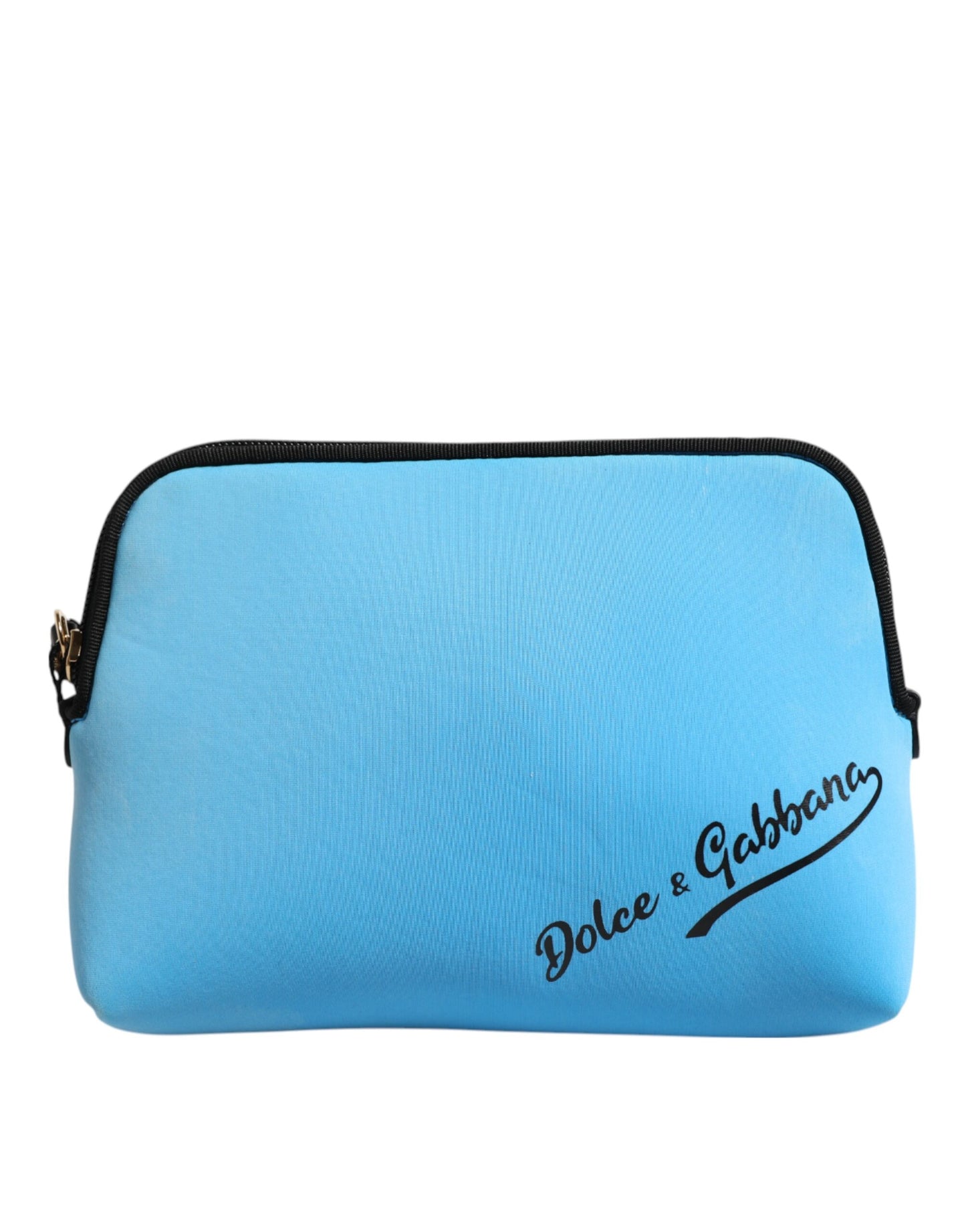 Dolce & Gabbana Blaue Nylon DG Logo Print Clutch Zip Pouch Tasche