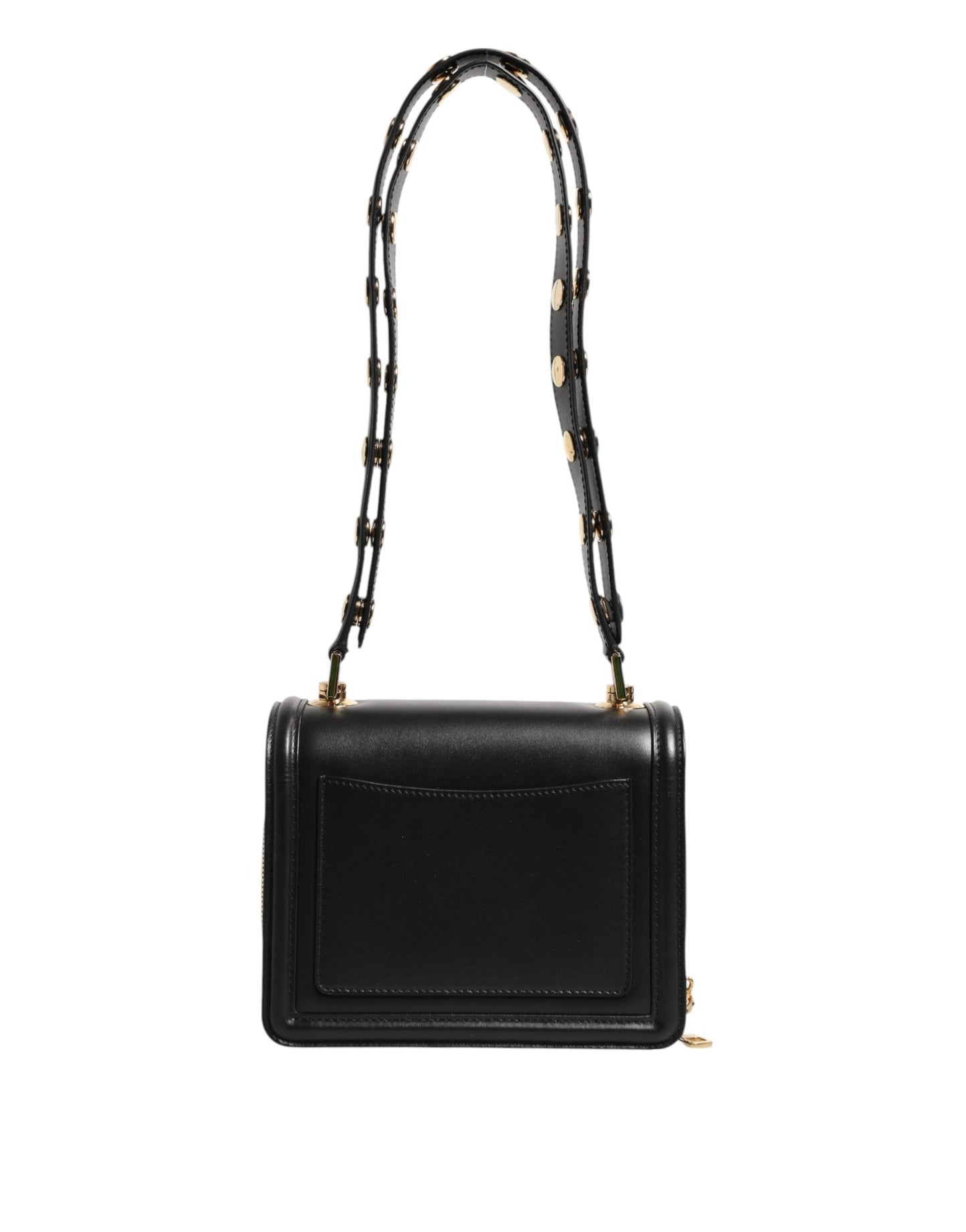 Dolce & Gabbana Schwarze Joy Therapy Lola Umhängetasche aus Leder mit Nieten