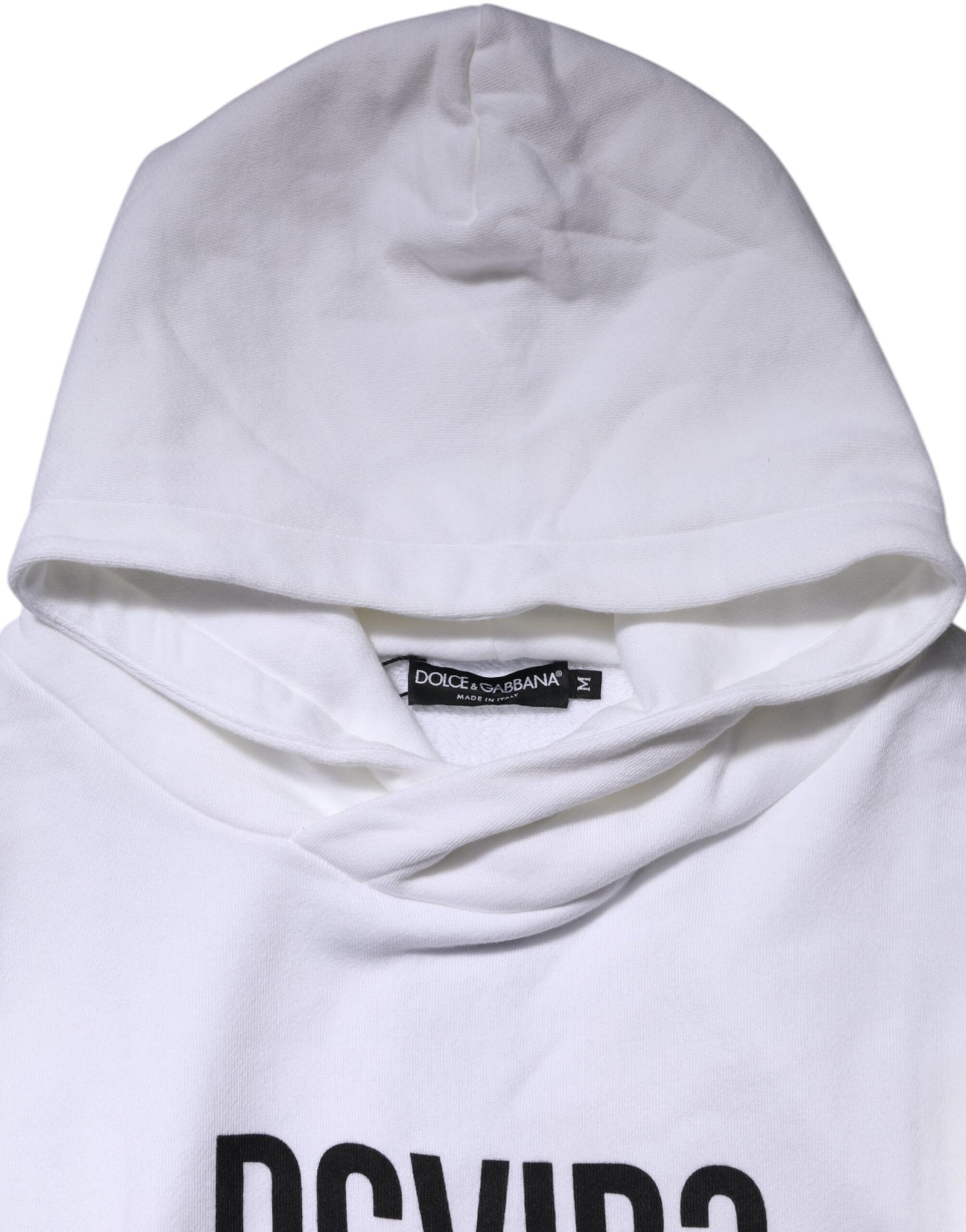Dolce & Gabbana Weißes DG Vib3 Herren Sweatshirt mit Kapuze Pullover