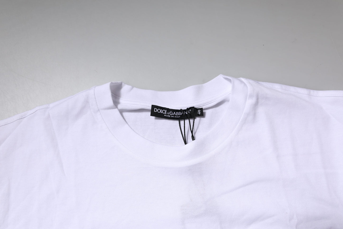 Dolce & Gabbana Weißes Logo T-Shirt mit Rundhalsausschnitt und kurzen Ärmeln
