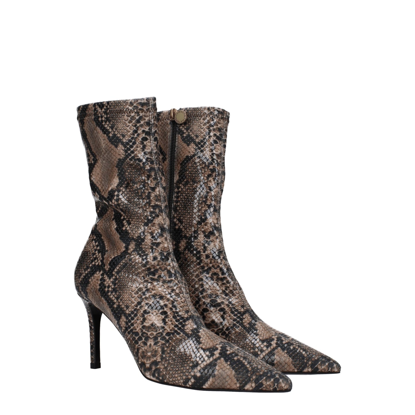 Stella McCartney Braune Lederstiefeletten