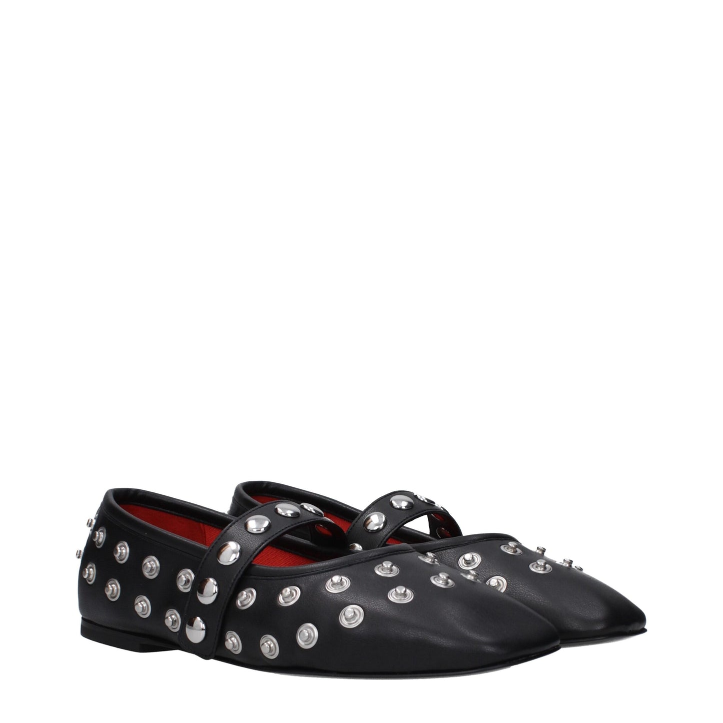 Stella McCartney Schwarze Leder-Ballett-Flats