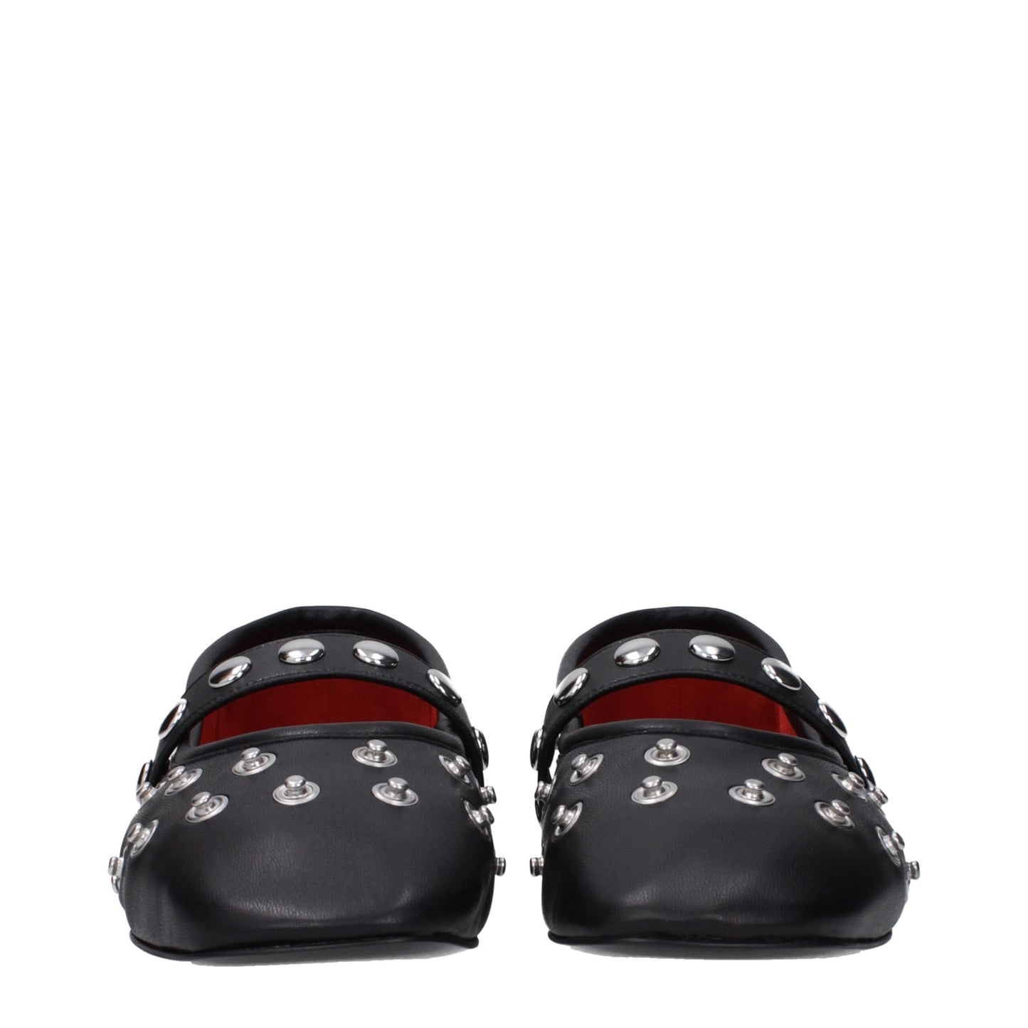 Stella McCartney Schwarze Leder-Ballett-Flats
