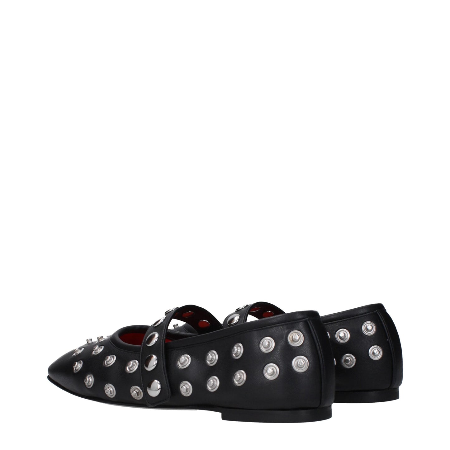 Stella McCartney Schwarze Leder-Ballett-Flats