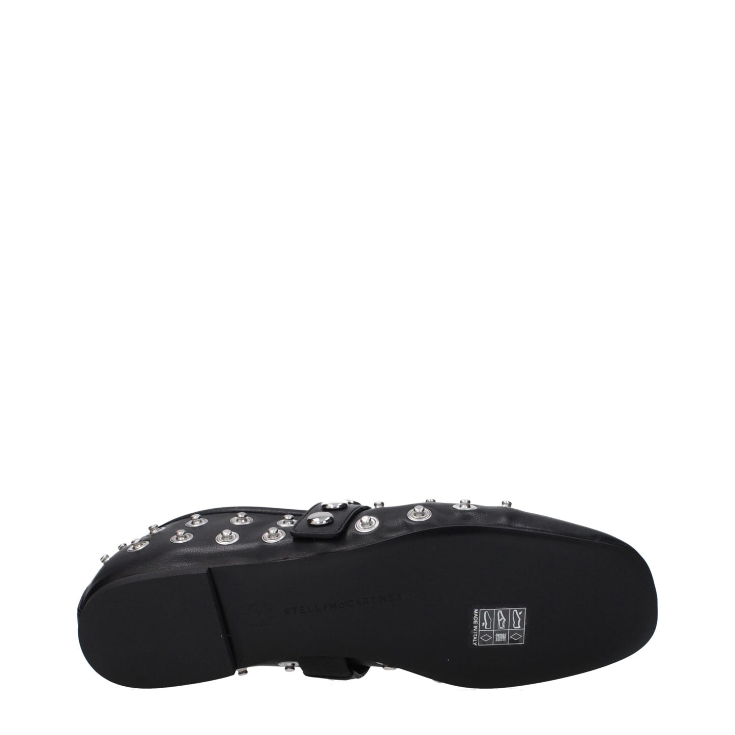 Stella McCartney Schwarze Leder-Ballett-Flats