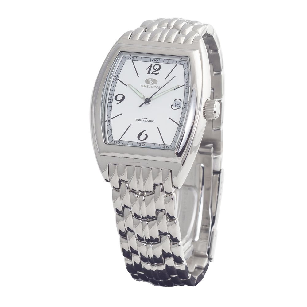 Time Force Silberne Uhr aus Edelstahl
