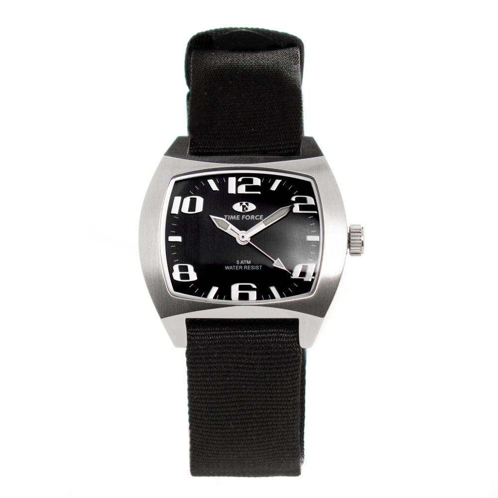 Time Force Schwarze Nylonuhr