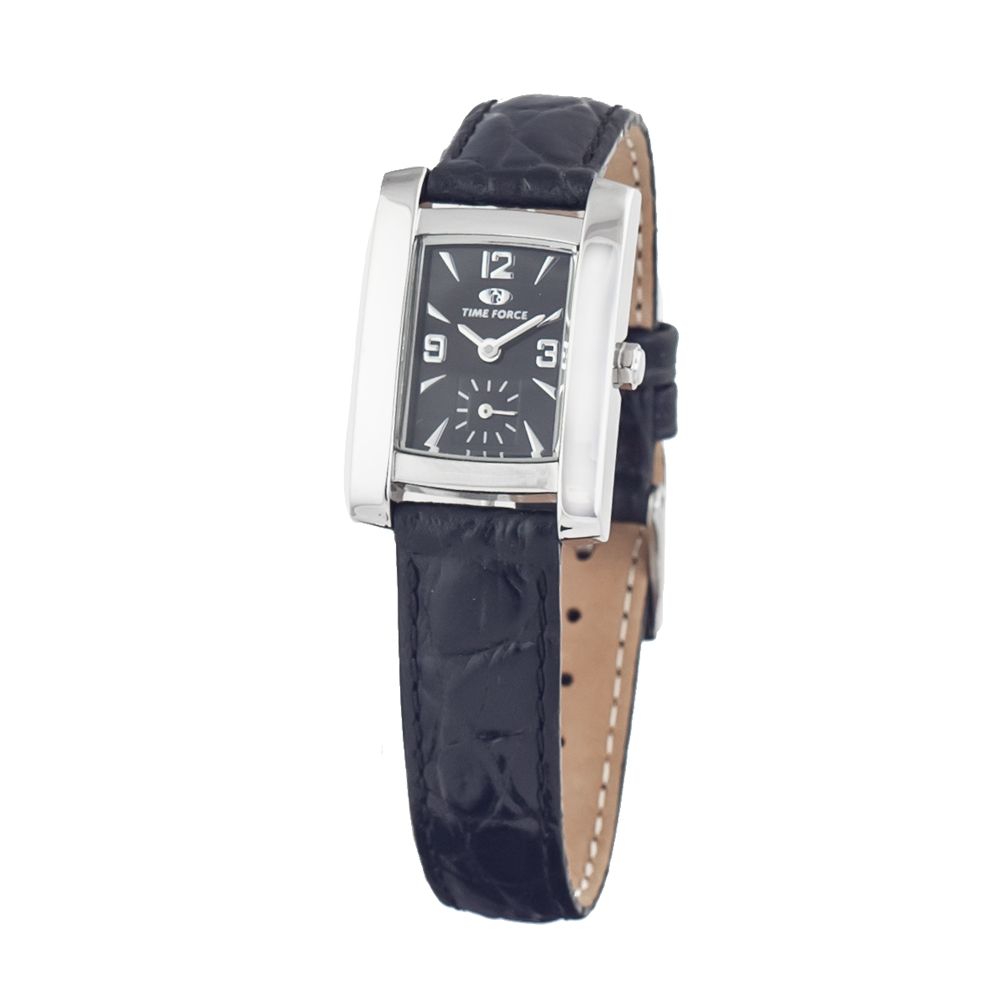 Time Force Schwarze Lederuhr