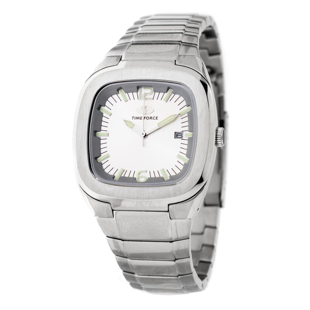 Time Force Silberne Uhr aus Edelstahl