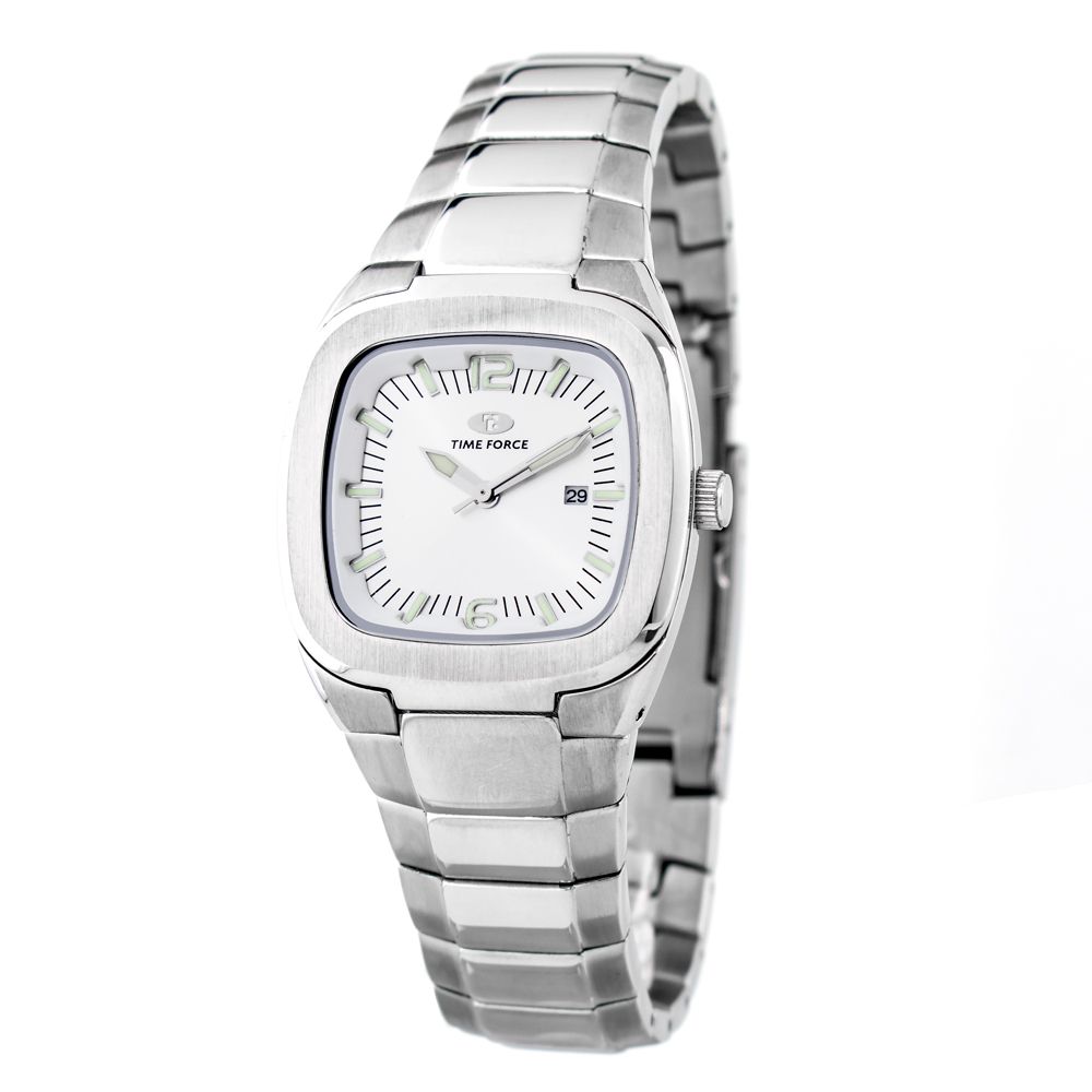 Time Force Silberne Uhr aus Edelstahl