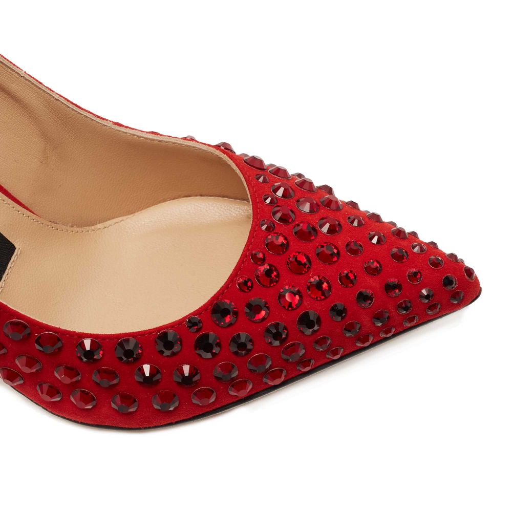 Sergio Rossi Rote Kalbsleder-Pumps