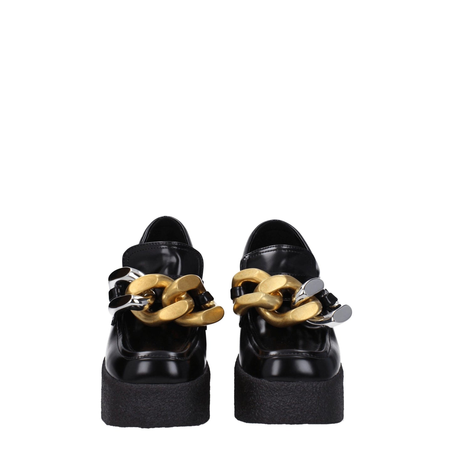 Stella McCartney Schwarze Plateau-Loafer aus Leder