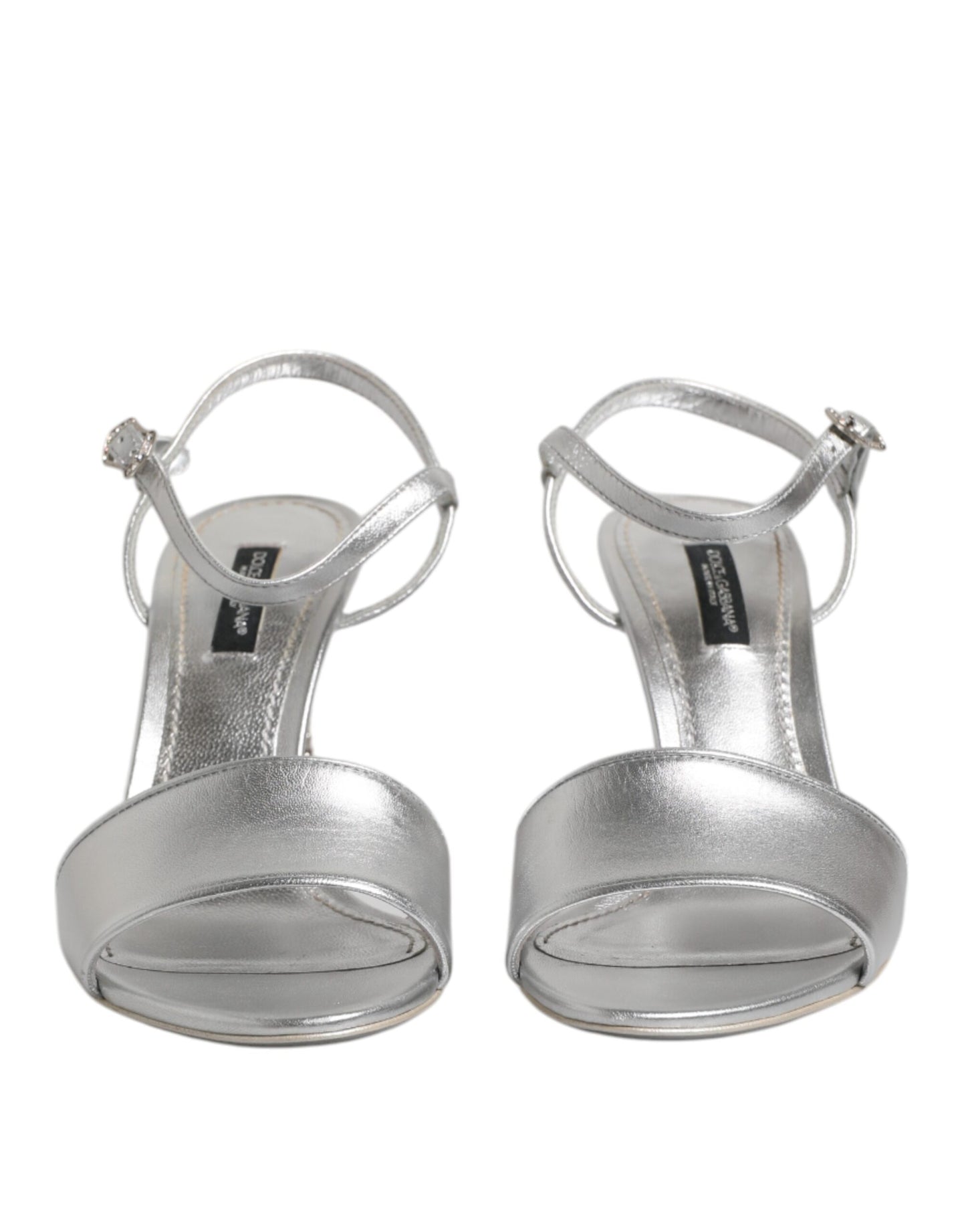 Dolce & Gabbana Silber KEIRA Heels Riemchensandalen Schuhe