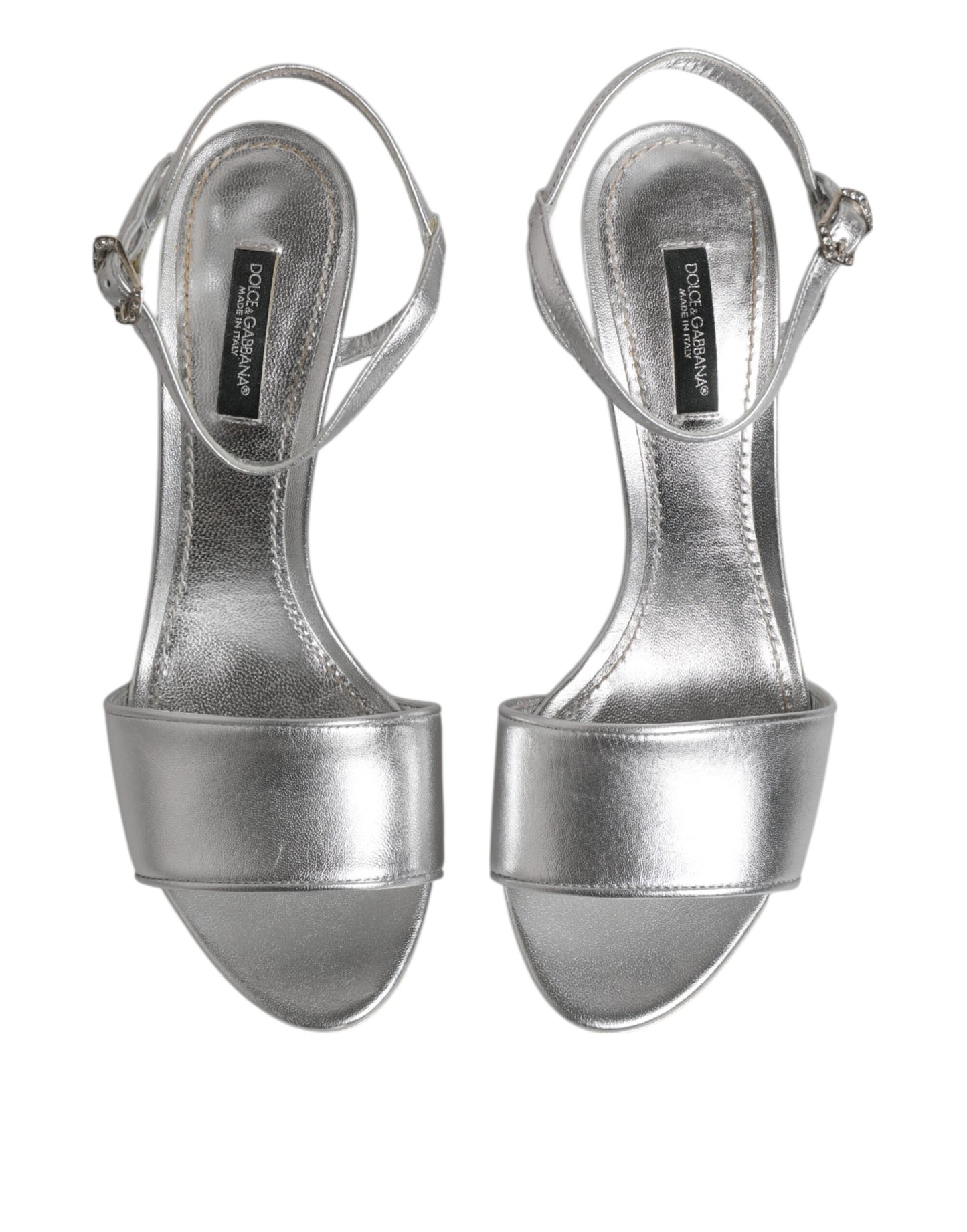Dolce & Gabbana Silber KEIRA Heels Riemchensandalen Schuhe