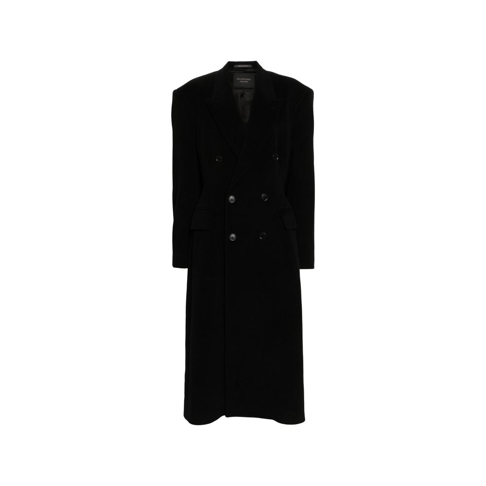 Balenciaga Mantel aus Kaschmir und Wolle im Cinch-Verfahren