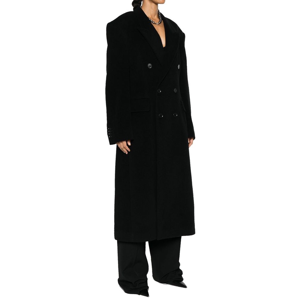 Balenciaga Mantel aus Kaschmir und Wolle im Cinch-Verfahren