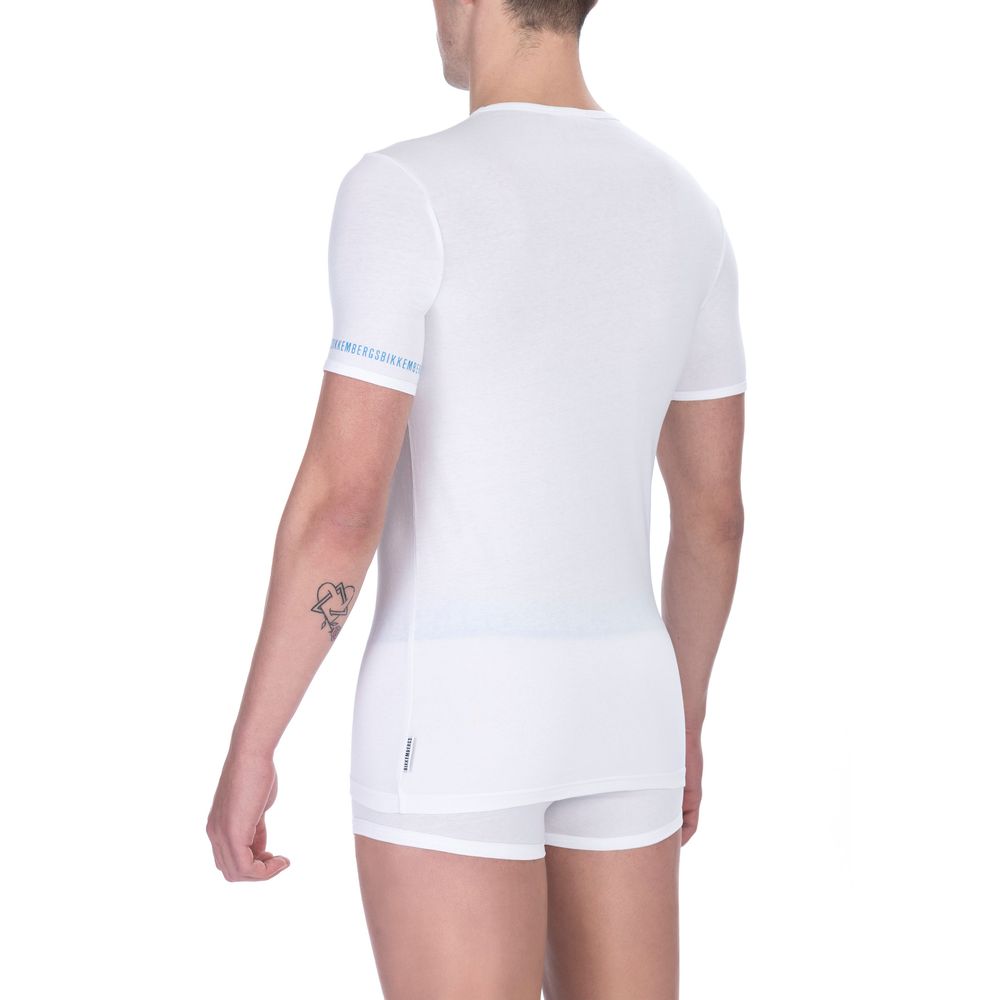Bikkembergs Weißes Baumwoll-T-Shirt für Männer im Doppelpack