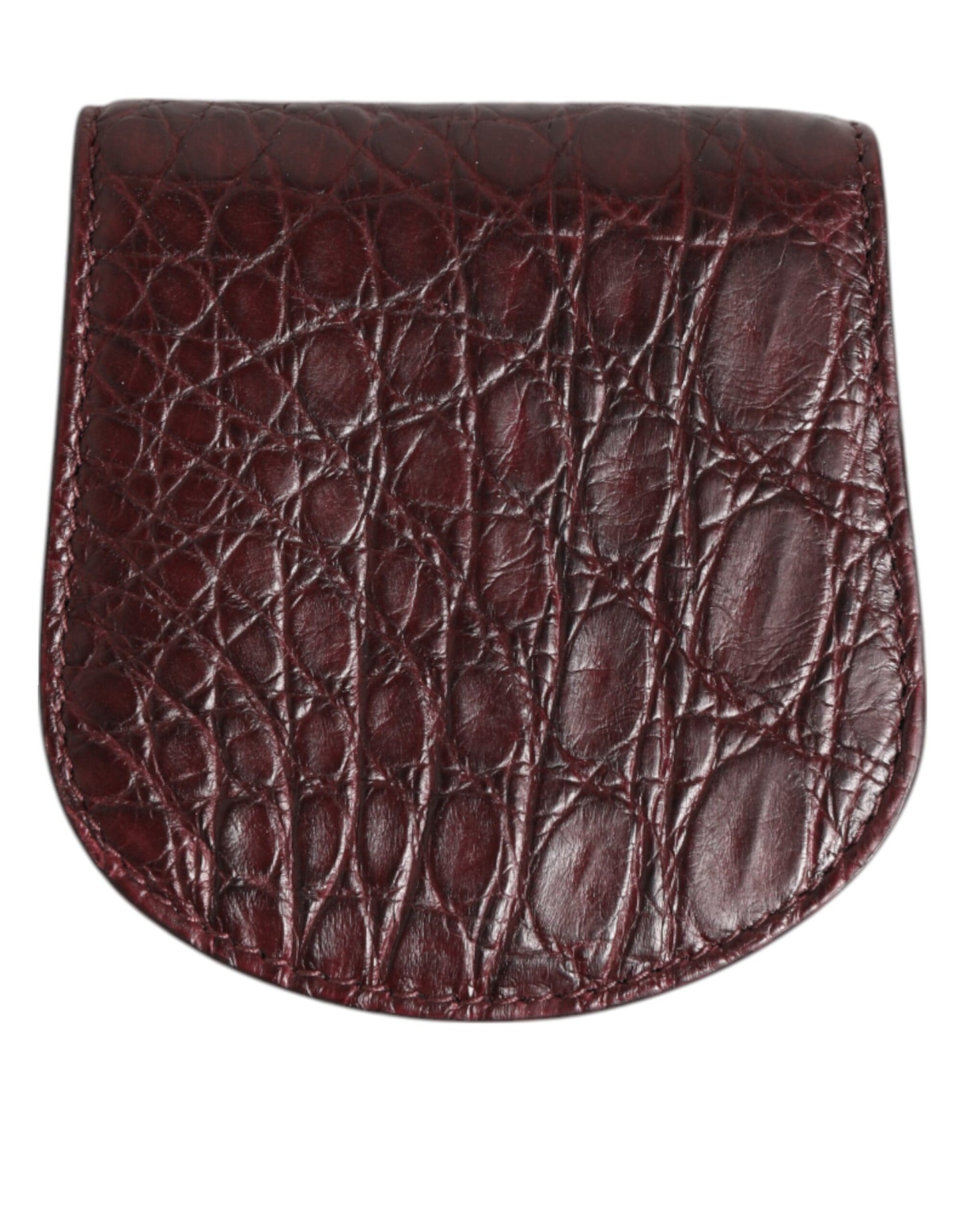 Dolce & Gabbana Burgunder Exotische Haut Münze Kondom Fall Halter Tasche Brieftasche