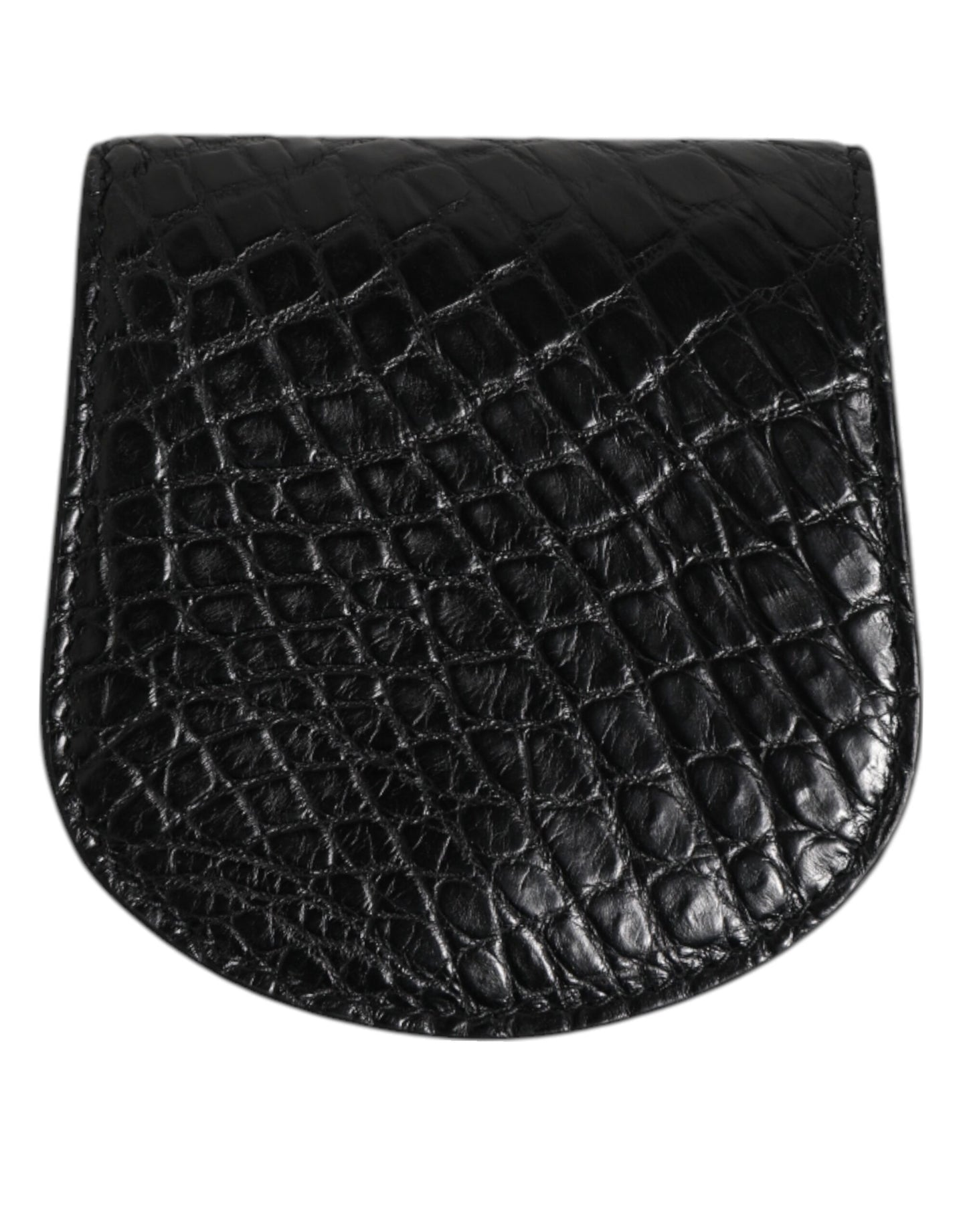 Dolce & Gabbana Schwarz Exotische Haut Münze Kondom Fall Halter Tasche Brieftasche