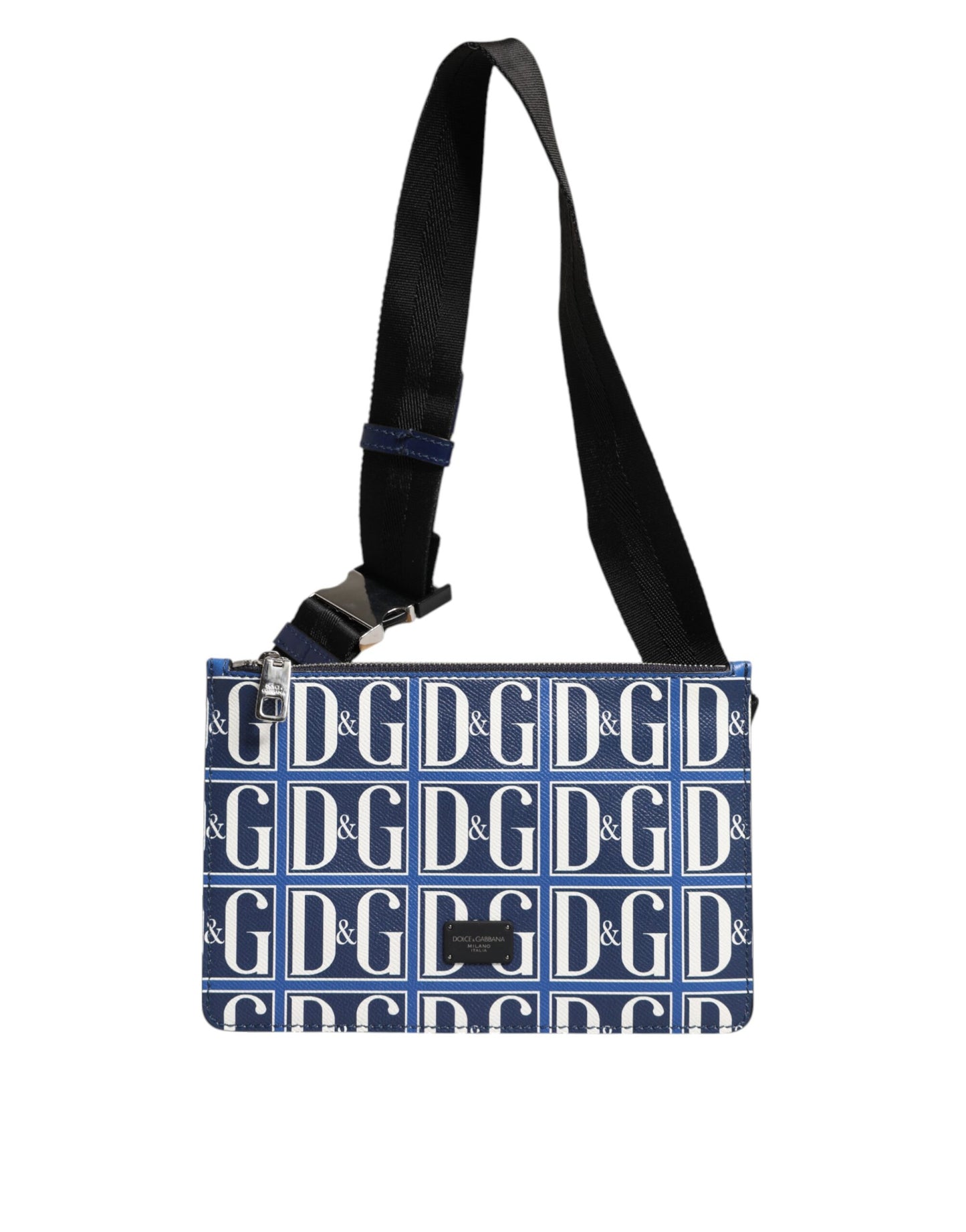 Dolce & Gabbana Blau Weiß Leder D&