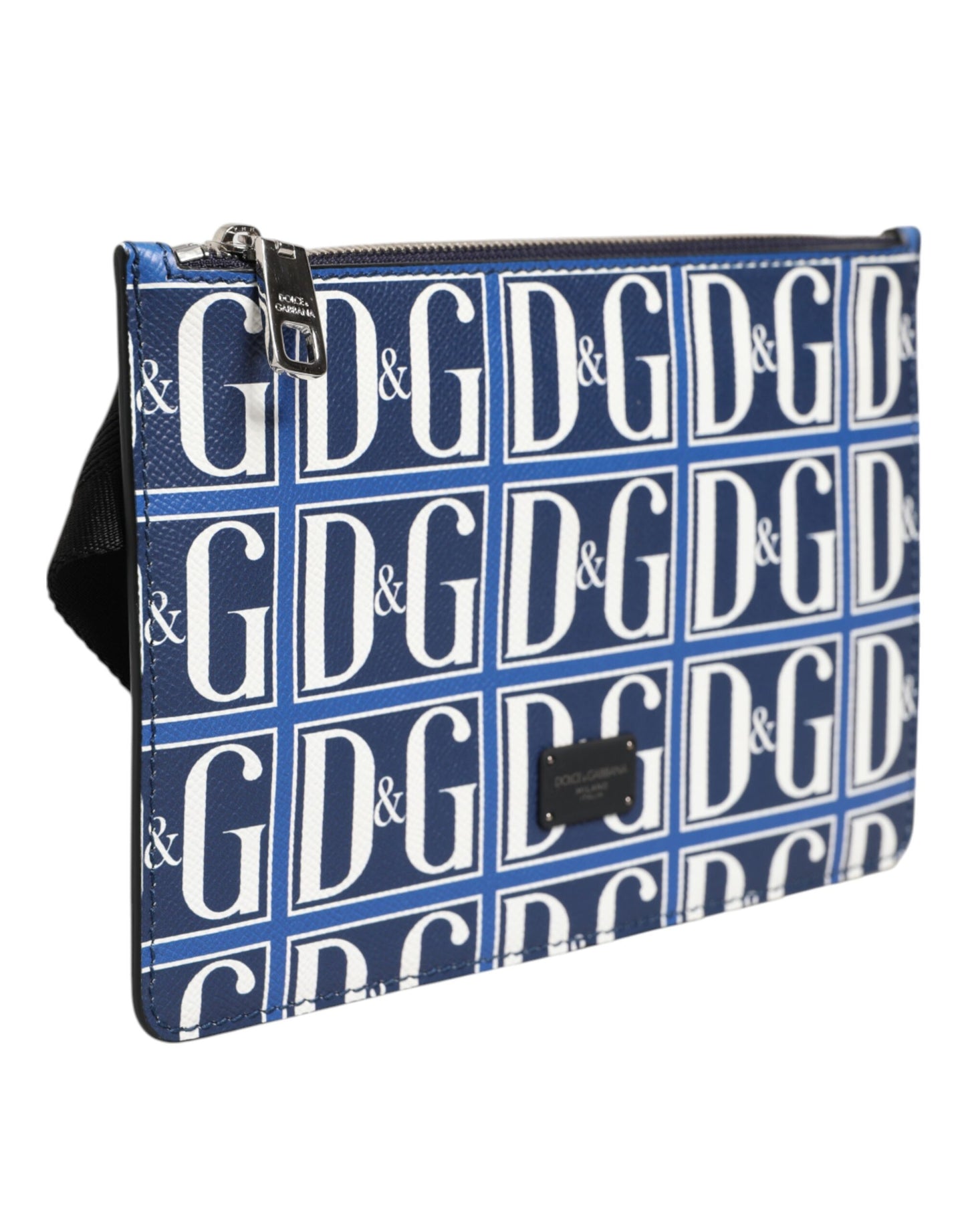 Dolce & Gabbana Blau Weiß Leder D&