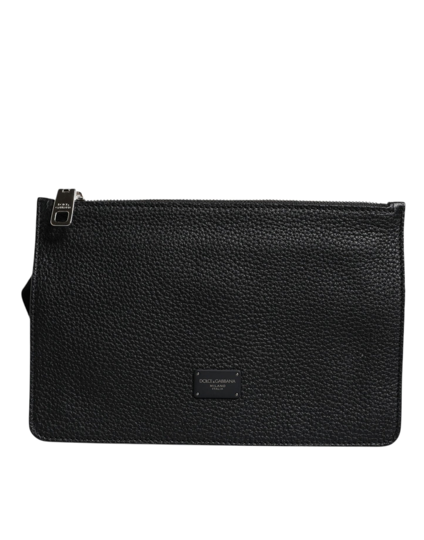 Dolce & Gabbana Schwarze Leder Gürteltasche mit Logoprägung Borse Tasche