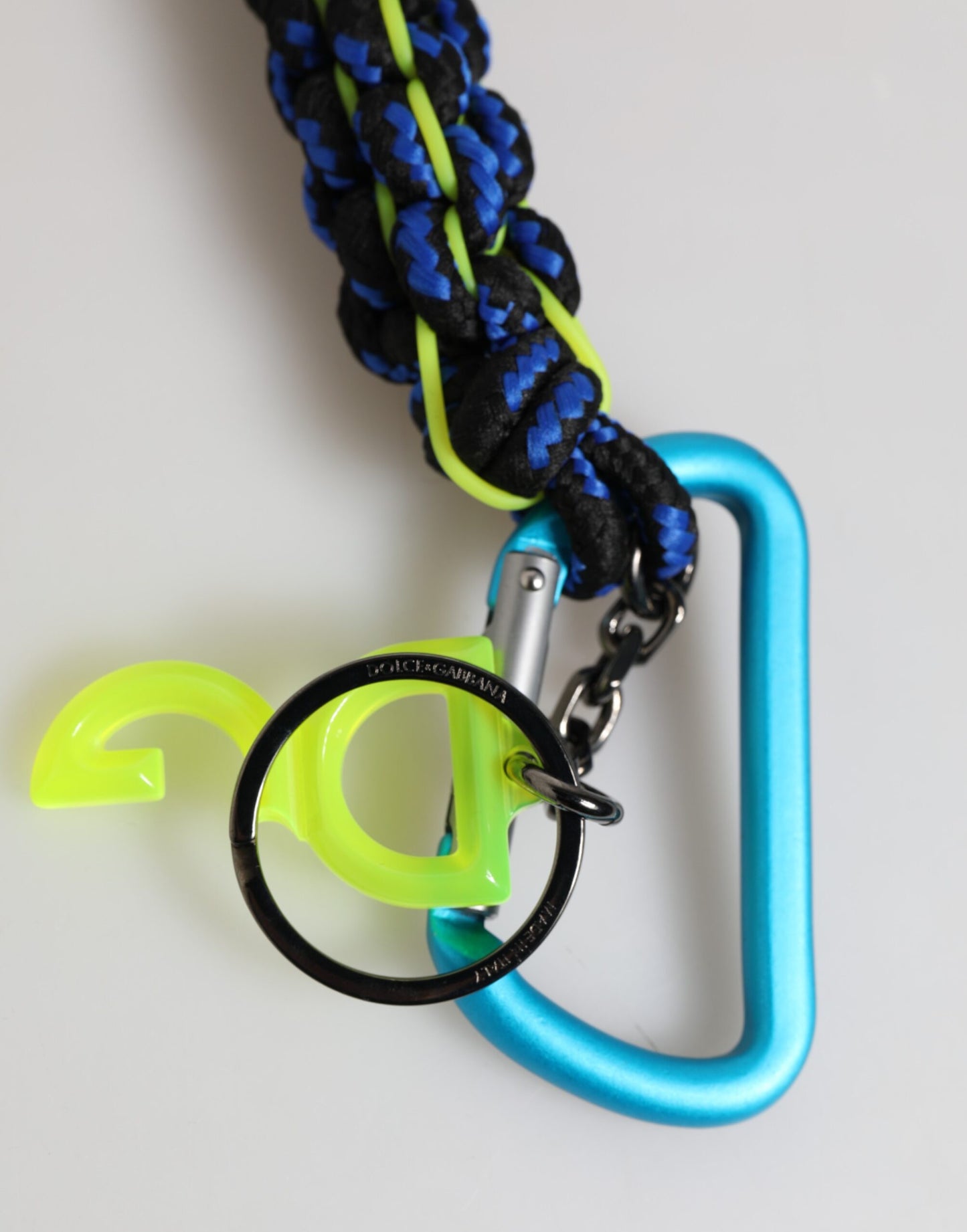 Dolce & Gabbana Multicolor Polyester Tape String DG Logo Schlüsselanhänger Schlüsselanhänger