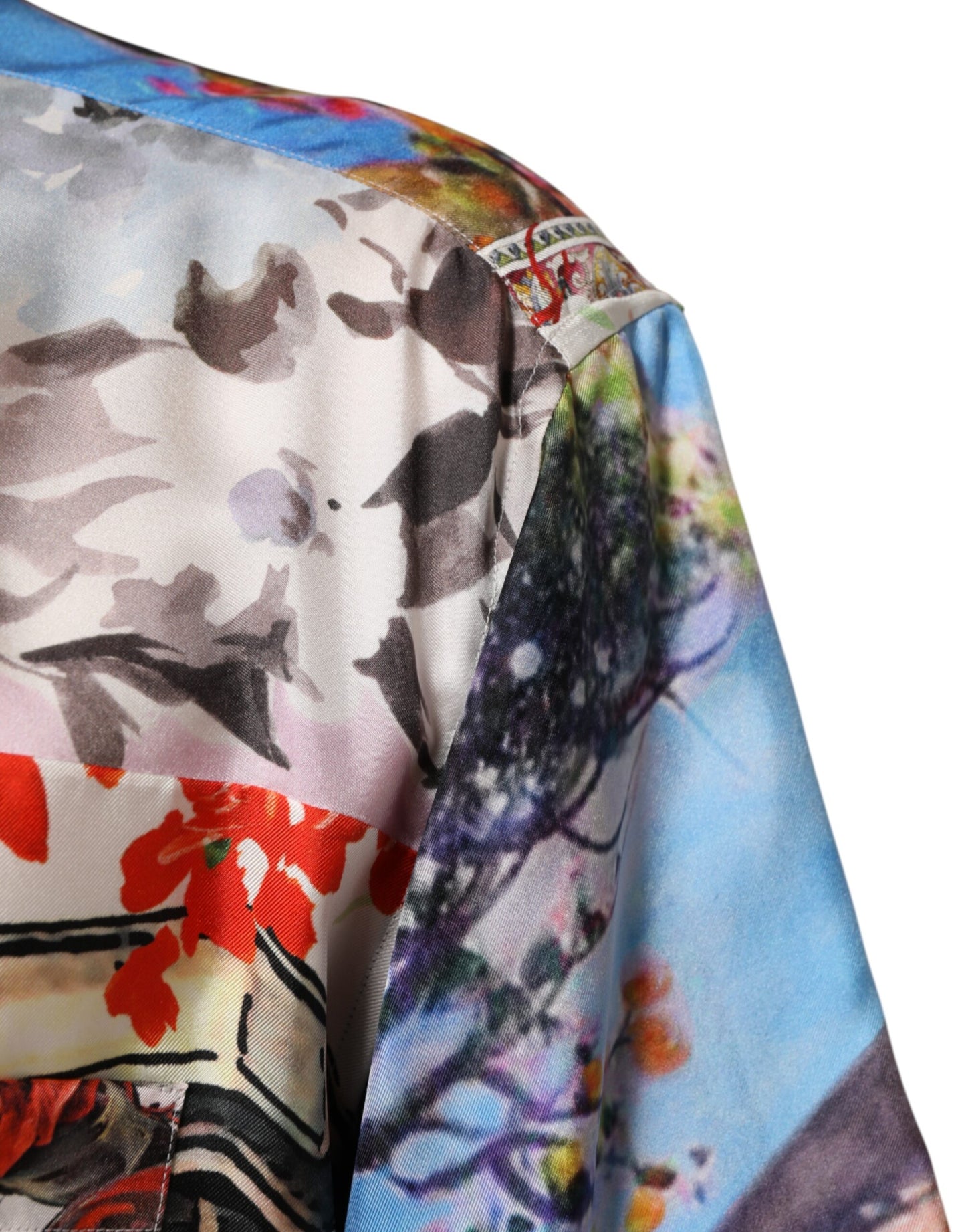Dolce & Gabbana Mehrfarbig bedrucktes Freizeithemd mit kurzen Ärmeln