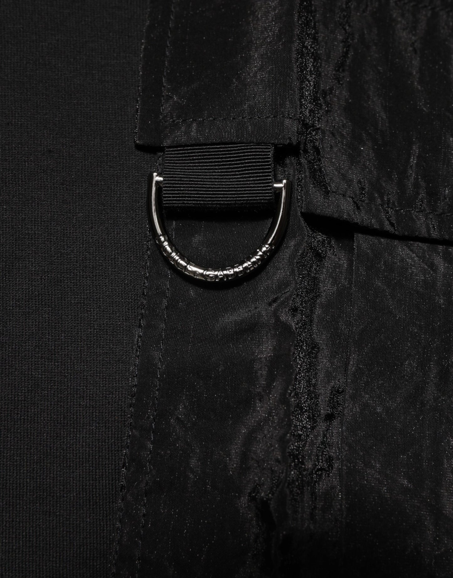 Dolce & Gabbana Schwarzes Baumwoll-T-Shirt mit gesticktem DG-Logo in der Tasche