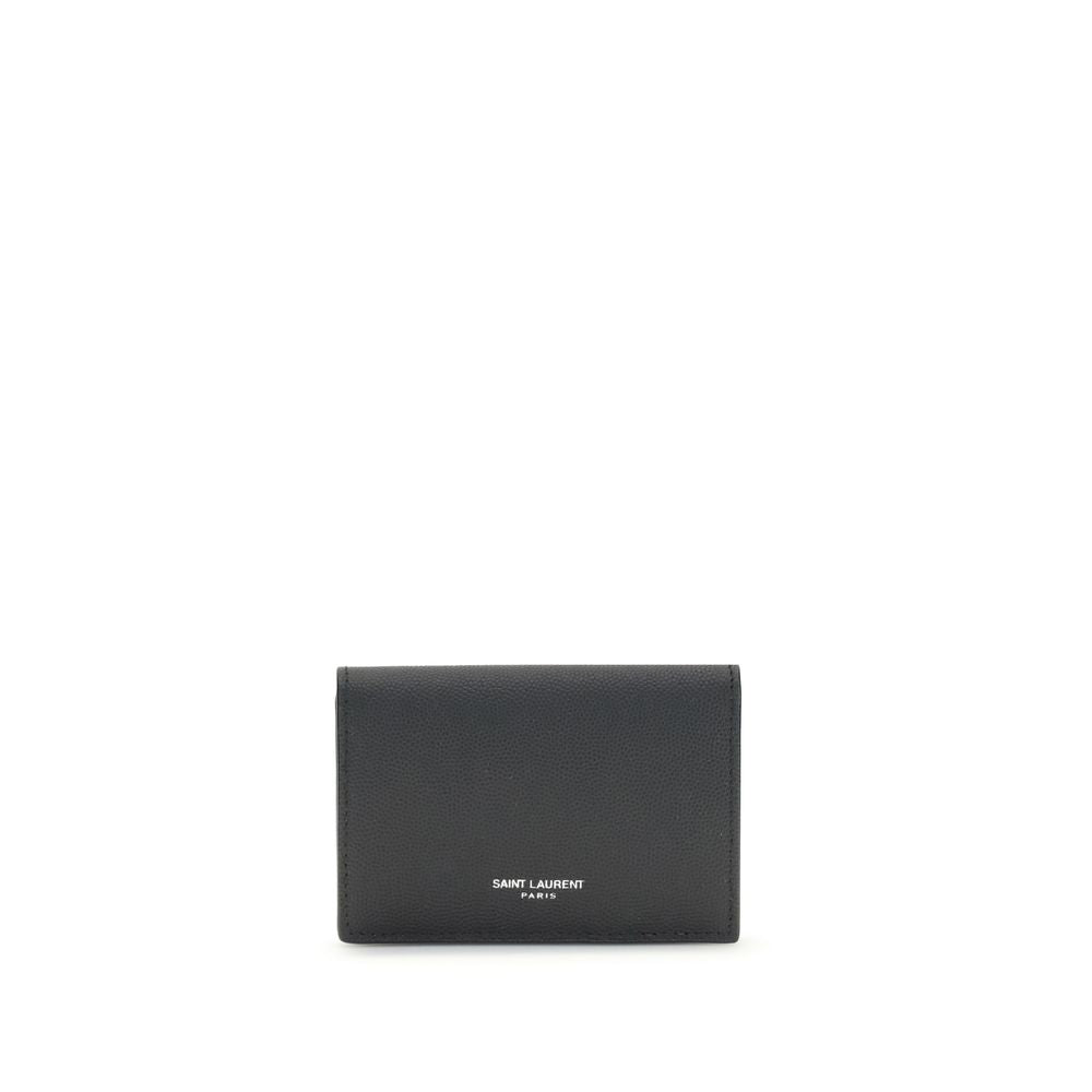Saint Laurent Grain de poudre Leder Business Card Holder