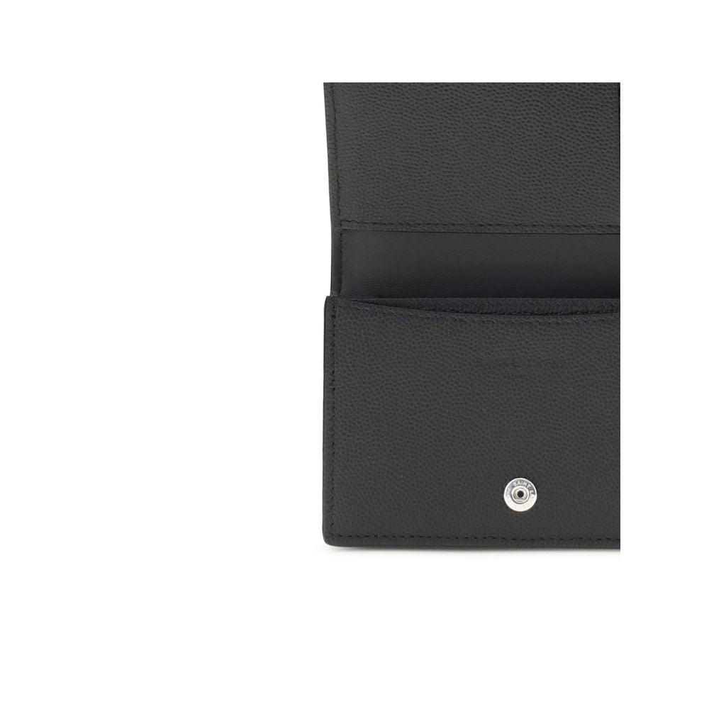 Saint Laurent Grain de poudre Leder Business Card Holder